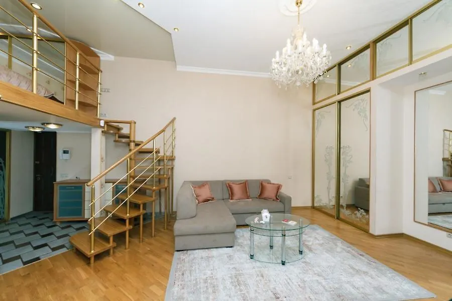 Stylish Two-Level Flat 2 Min From Khreschatyk-1